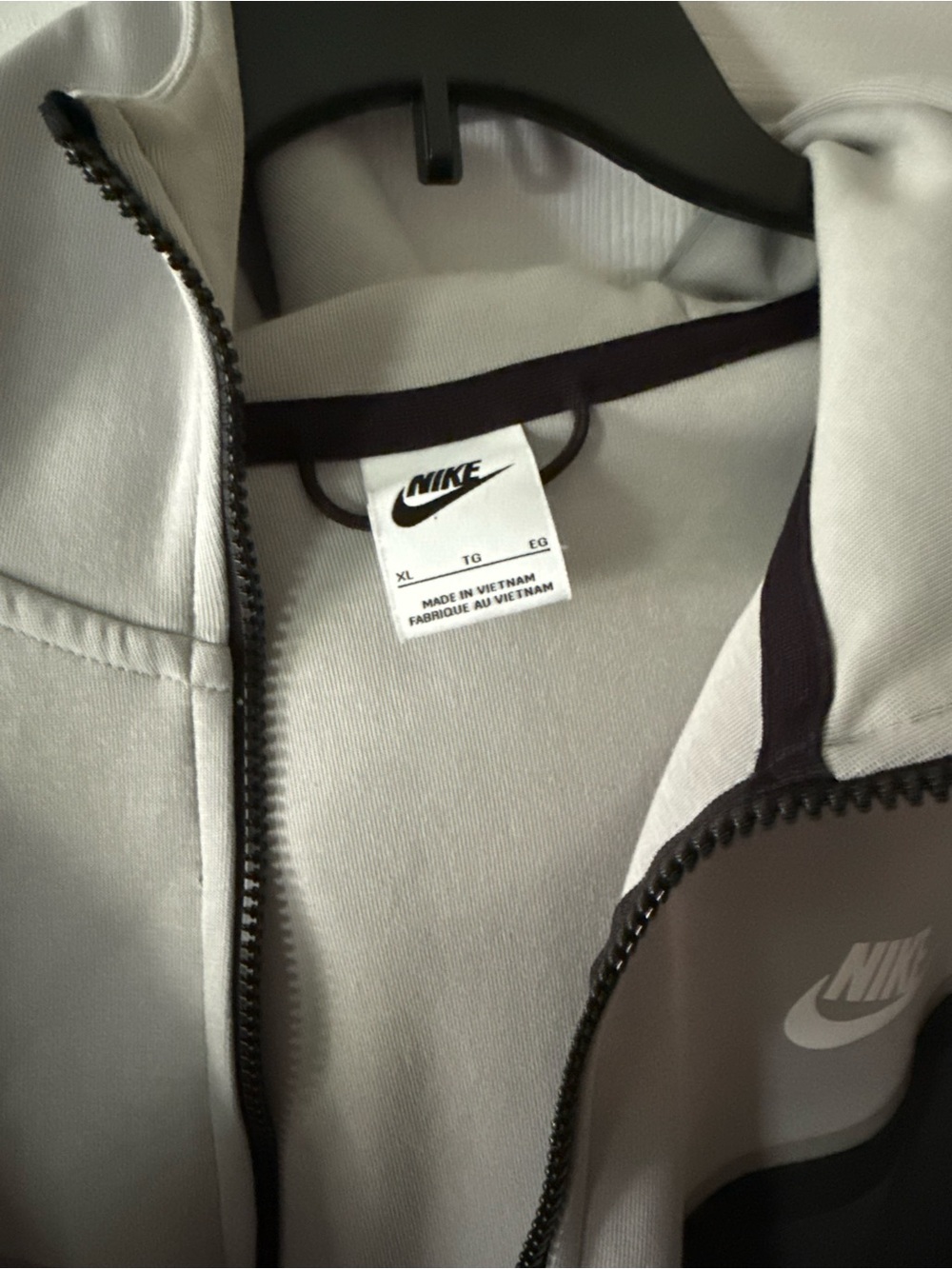 OG Nike Tech Light Gray and Black Zip-Up Jacket - Picture 3 of 3